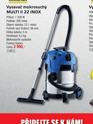Vysavač mokrosuchý MULTI II 22 INOX
