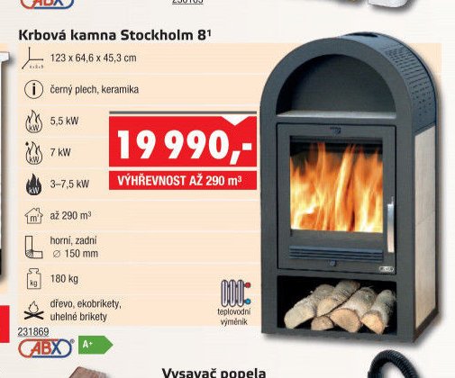 Krbová kamna Stockholm 8