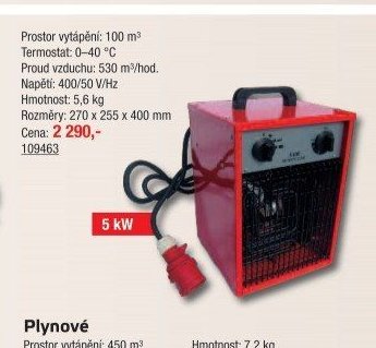 Stavební topidlo 5 kW
