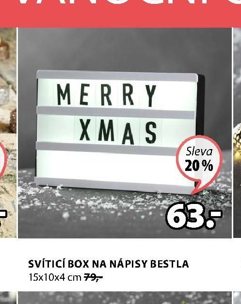 SVÍTÍCÍ BOX NA NÁPISY BESTLA