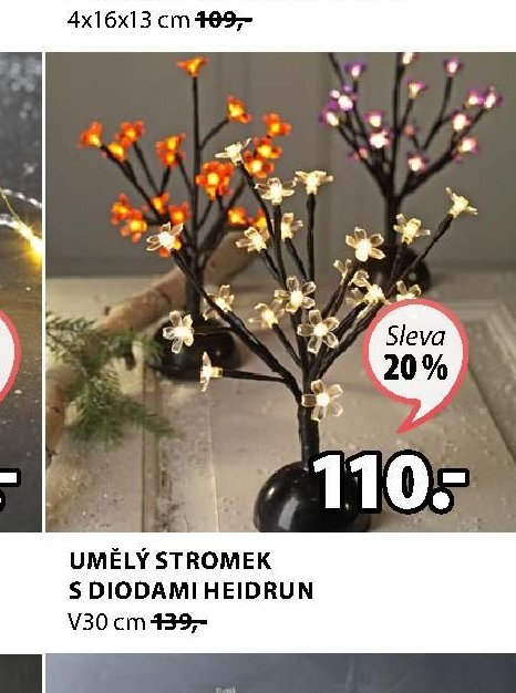 UMĚLÝ STROMEK S DIODAMI HEIDRUN