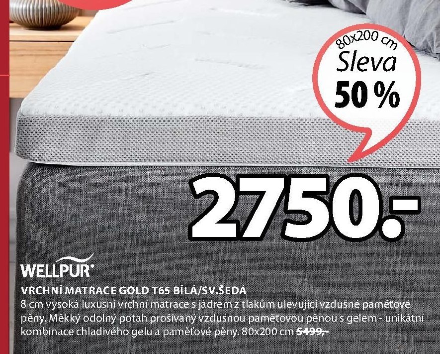 Vrchní matrace GOLD T65