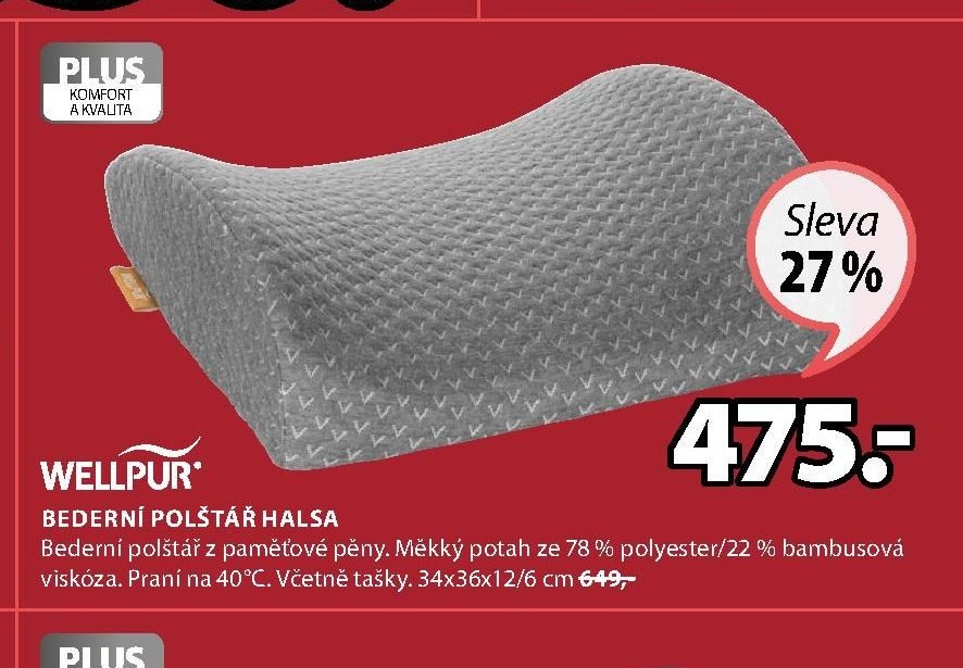 Bederní polštář Halsa