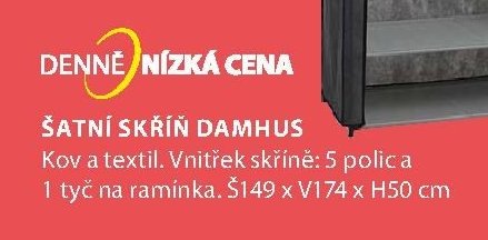 Šatní skříň DAMHUS