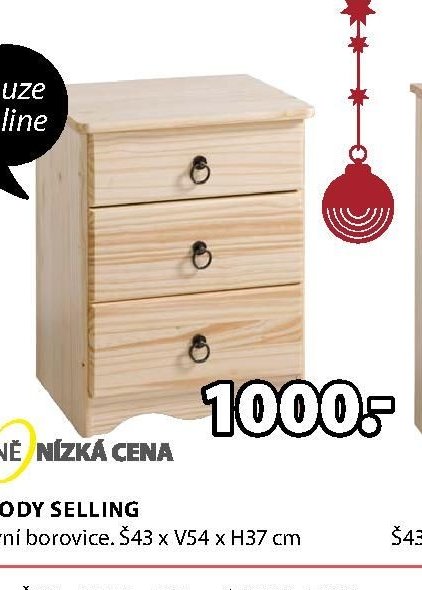 Komoda SELLING, Š43 x V54 x H37 cm