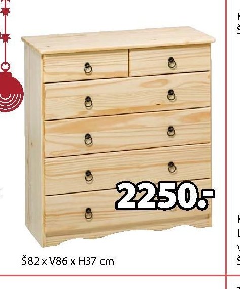 Komoda SELLING, Š82 x V86 x H37 cm