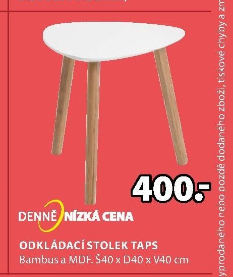 ODKLÁDACÍ STOLEK TAPS