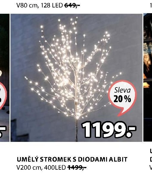 UMĚLÝ STROMEK S DIODAMI ALBIT