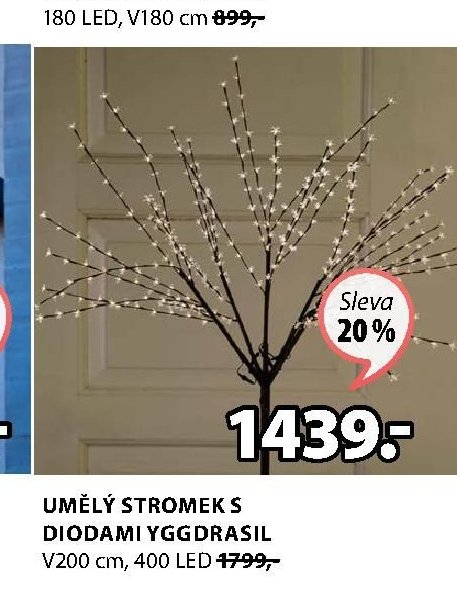 UMĚLÝ STROMEK S DIODAMI YGGDRASIL