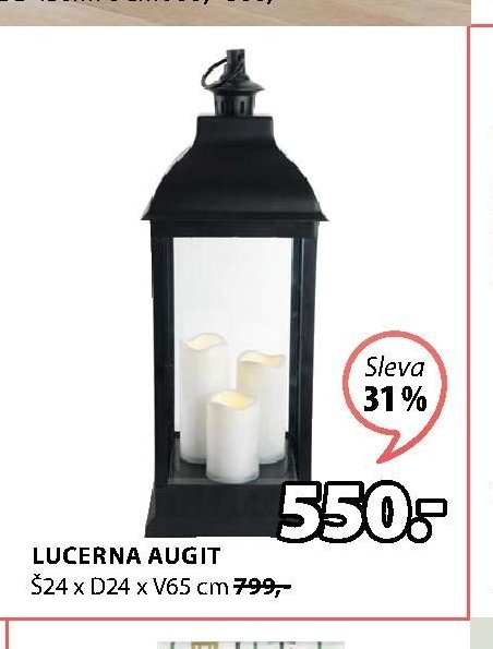 LUCERNA AUGIT Š24 x D24 x V65 cm