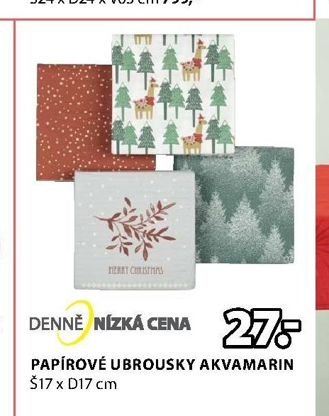 PAPÍROVÉ UBROUSKY AKVAMARIN Š17 x D17 cm