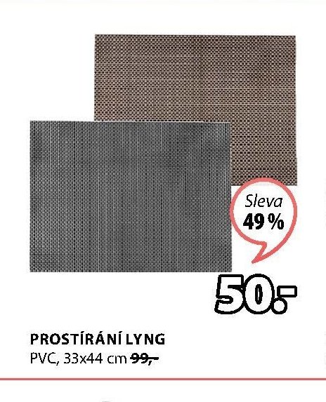 PROSTÍRÁNÍ LYNG PVC, 33x44 cm