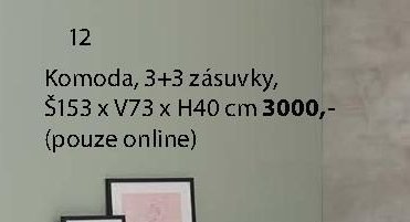 Komoda, 3+3 zásuvky