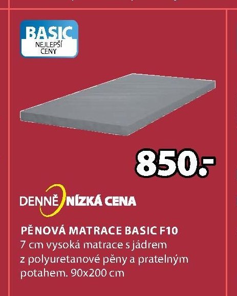 PĚNOVÁ MATRACE BASIC F10