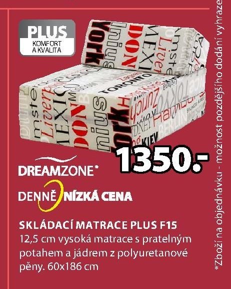 SKLÁDACÍ MATRACE PLUS F15