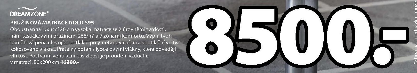 PRUŽINOVÁ MATRACE GOLD S95