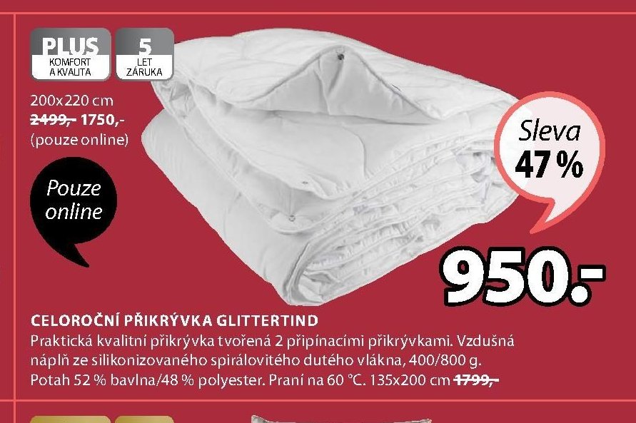 CELOROČNÍ PŘÍKRÝVKA GLITTERTIND