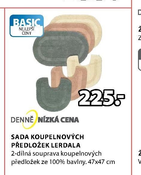 Sada koupelnových předložek LERDALA