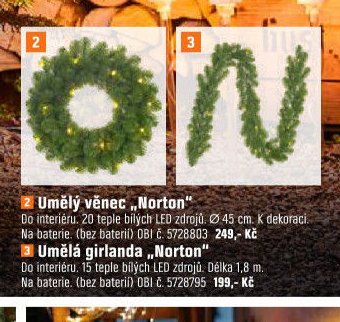 Umělá girlanda „Norton“
