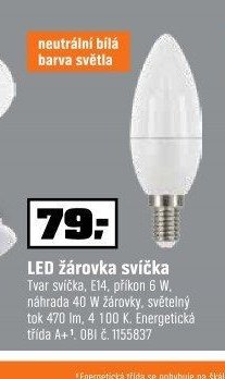 LED žárovka svíčka