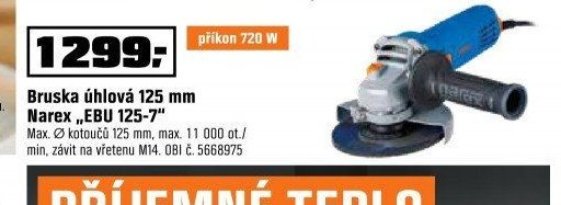 Bruska úhlová 125 mm Narex EBU 125-7