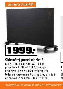 Skleněný panel ohřívač