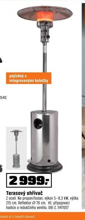 Terasový ohřívač
