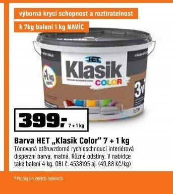 Barva HET „Klasik Color“ 7 + 1 kg