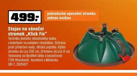 Stojan na vánoční stromek „Klick Fix“