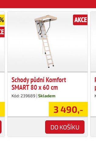 Schody půdní Komfort SMART 80 x 60 cm