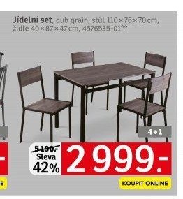 Jídelní set, dub grain