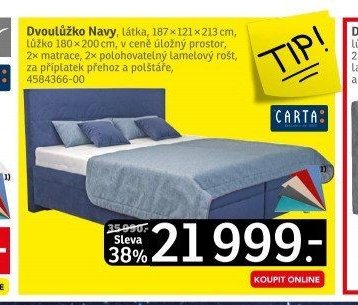 Dvoulůžko Navy
