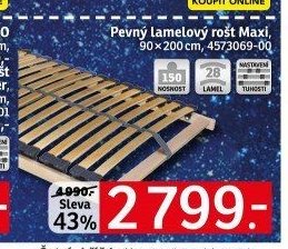 Pevný lamelový rošt Maxi, 90x200 cm
