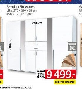Šatní skříň Vanea