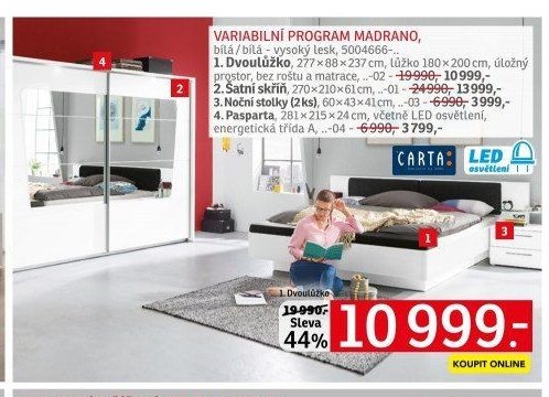 Variabilní program Madrano, 1. Dvoulůžko