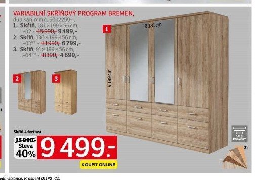 Variabilní skříňový program Bremen, 1. Skříň