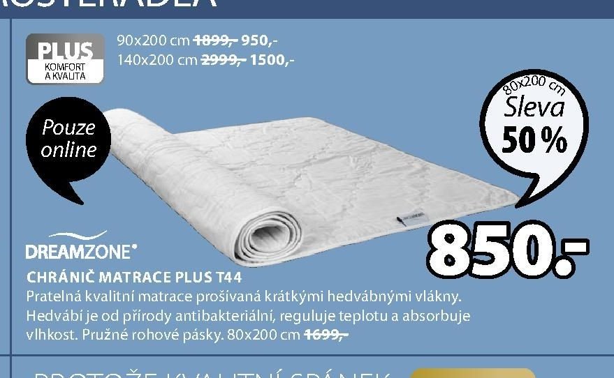 DREAMZONE CHRÁNIČ MATRACE PLUS T44