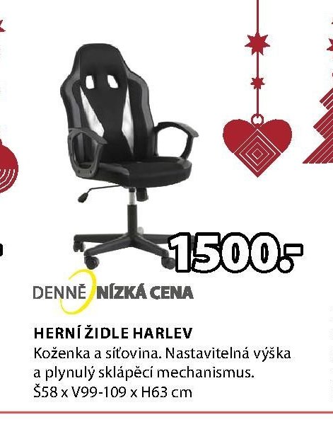 HERNÍ ŽIDLE HARLEV