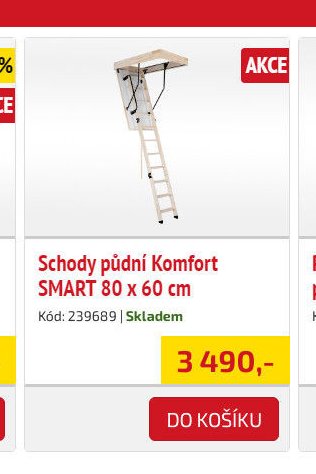 Schody půdní Komfort SMART 80 x 60 cm
