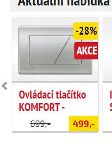 Ovládací tlačítko KOMFORT