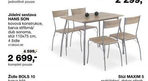 Jídelní sestava HANS SON