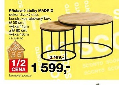 Přístavné stolky MADRID