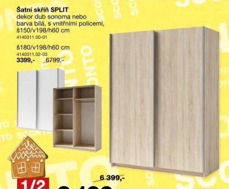 Šatní skříň SPLIT