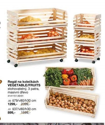 Regál na kolečkách VEGETABLE/FRUITS