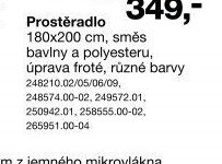 Prostěradlo 180x200 cm
