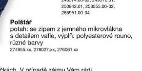 Polštář potah s detailem vafle