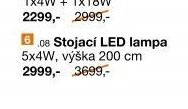 Stojací LED lampa 5x4W, výška 200 cm