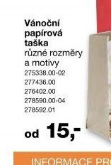 Vánoční papírová taška