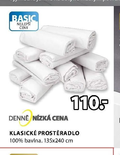 KLASICKÉ PROSTĚRADLO (BASIC)