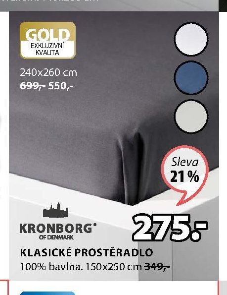 KLASICKÉ PROSTĚRADLO (GOLD)